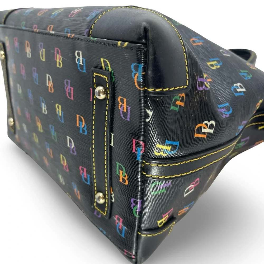 RARE Dooney & Bourke Rainbow “It Bag” | Y2K Vintage Satchel | Heart Tag - Picture 5 of 16
